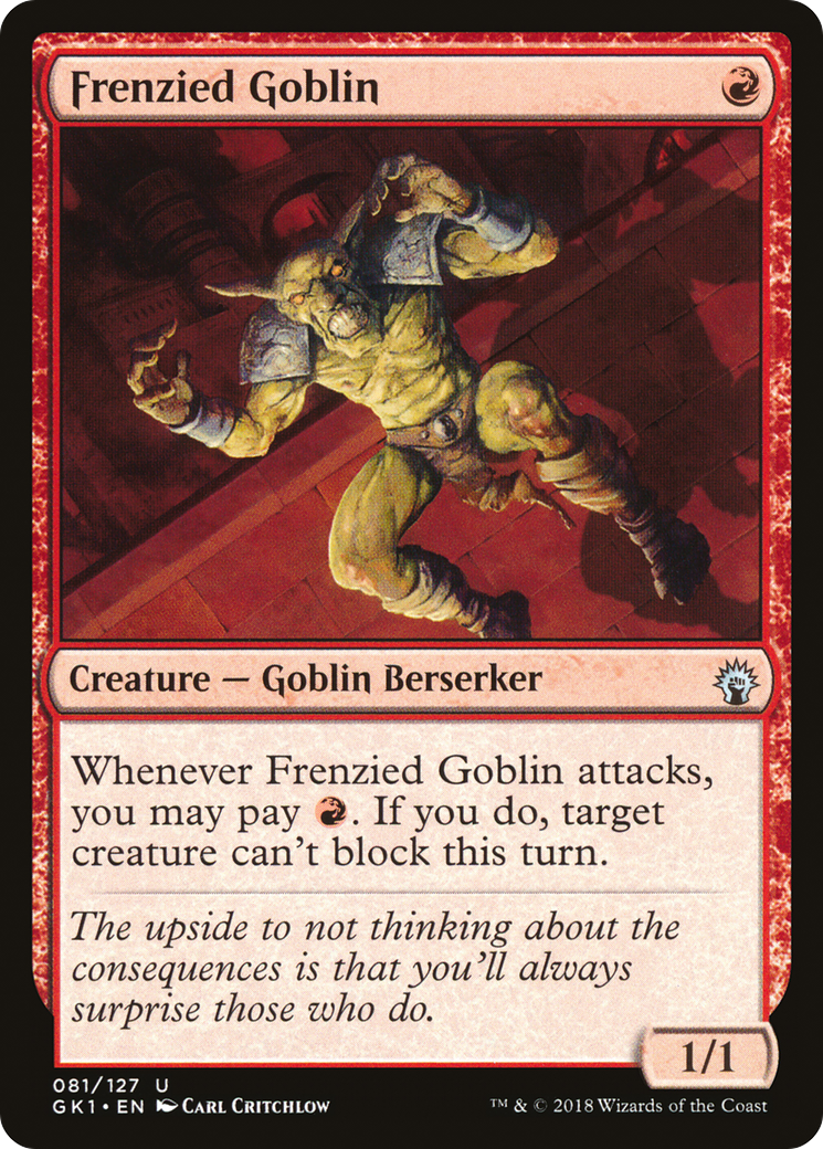 Frenzied Goblin [Guilds of Ravnica Guild Kit] | Silver Goblin