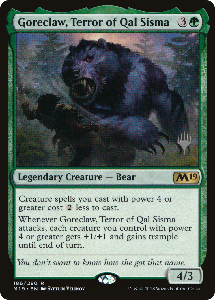 Goreclaw, Terror of Qal Sisma (Promo Pack) [Core Set 2019 Promos] | Silver Goblin