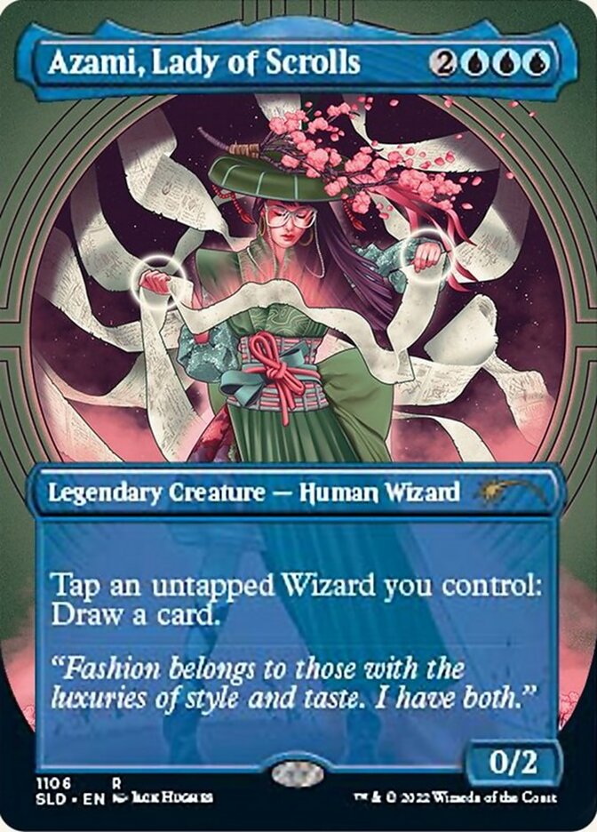 Azami, Lady of Scrolls (Borderless) [Secret Lair Drop Series] | Silver Goblin