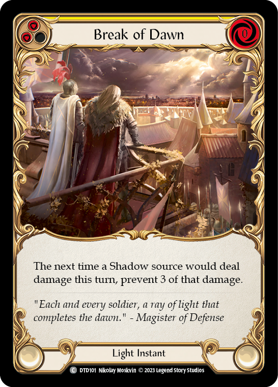 Break of Dawn (Yellow) [DTD101] (Dusk Till Dawn)  Rainbow Foil | Silver Goblin