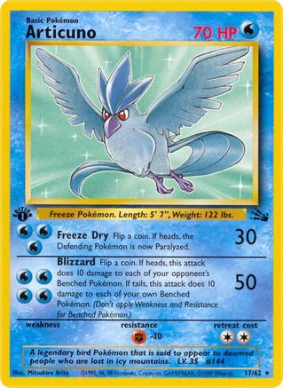 Articuno (17/62) [Fossil Unlimited] | Silver Goblin