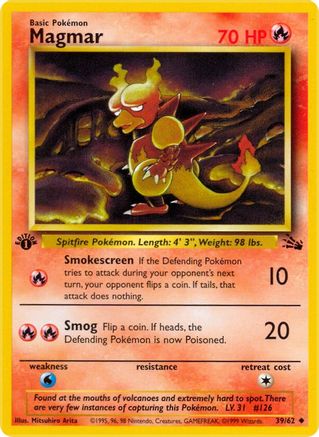 Magmar (39/62) [Fossil Unlimited] | Silver Goblin