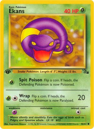 Ekans (46/62) [Fossil Unlimited] | Silver Goblin