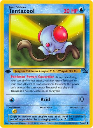 Tentacool (56) (1st Edition) - Fossil