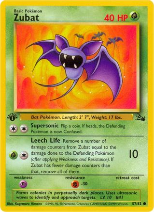 Zubat (57/62) [Fossil Unlimited] | Silver Goblin