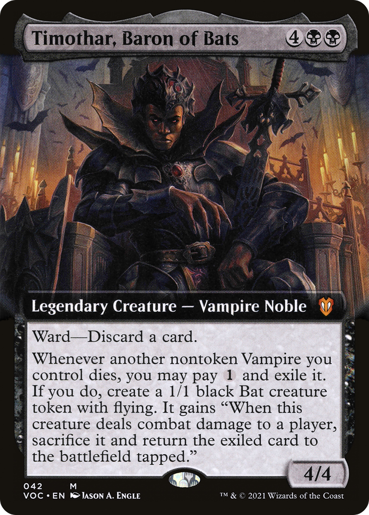Timothar, Baron of Bats (Extended Art) [Innistrad: Crimson Vow Commander]