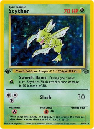 Scyther (10/64) [Jungle 1st Edition]