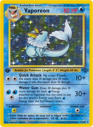 Vaporeon (12/64) [Jungle Unlimited] | Silver Goblin