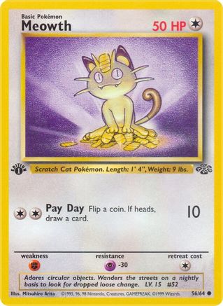 Meowth (56/64) [Jungle Unlimited] | Silver Goblin