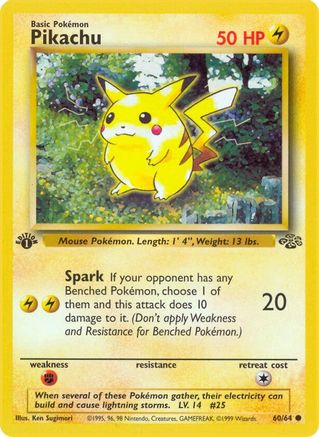 Pikachu (60) (1st Edition) - Jungle