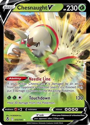 Chesnaught V (15) Holofoil - Silver Tempest