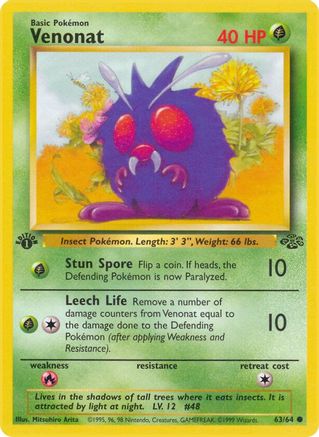 Venonat (63/64) [Jungle Unlimited] | Silver Goblin