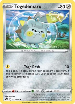 Togedemaru (127/195) [Sword & Shield: Silver Tempest] | Silver Goblin