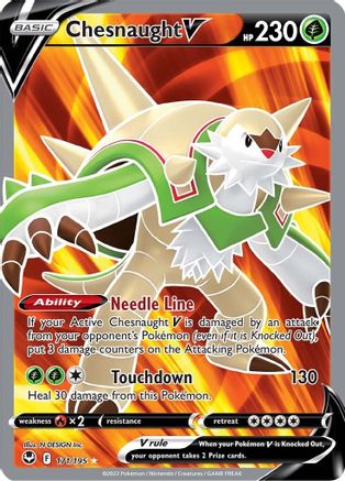 Chesnaught V (Full Art) (171) Holofoil - Silver Tempest