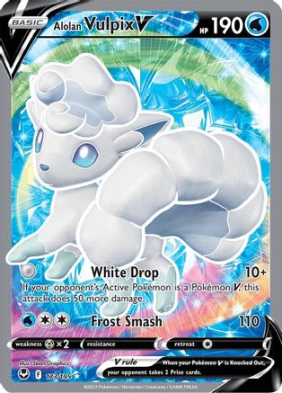 Alolan Vulpix V (Full Art) (173) Holofoil - Silver Tempest
