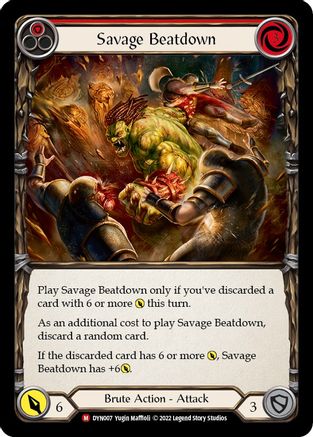 Savage Beatdown (DYN007) Rainbow Foil - Dynasty
