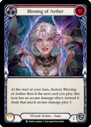 Blessing of Aether (Red) (DYN200) Rainbow Foil - Dynasty