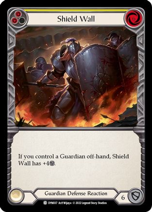 Shield Wall (Yellow) (DYN037) Rainbow Foil - Dynasty