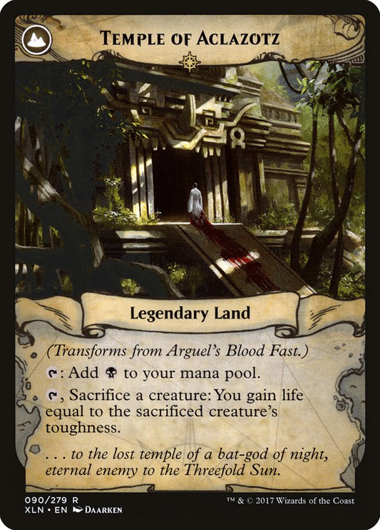 Arguel's Blood Fast // Temple of Aclazotz [Ixalan] Foil
