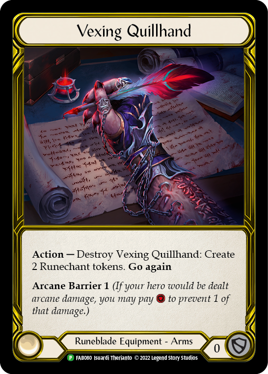 Vexing Quillhand (Golden) [FAB080] (Promo)  Cold Foil | Silver Goblin