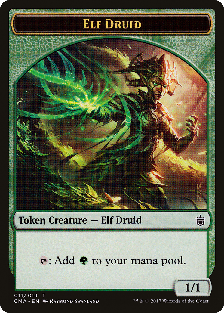 Elf Druid Token [Commander Anthology Tokens] | Silver Goblin