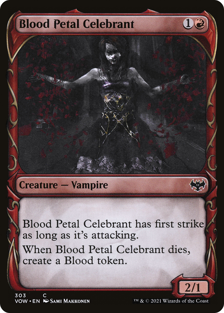 Blood Petal Celebrant (Showcase Fang Frame) [Innistrad: Crimson Vow] | Silver Goblin