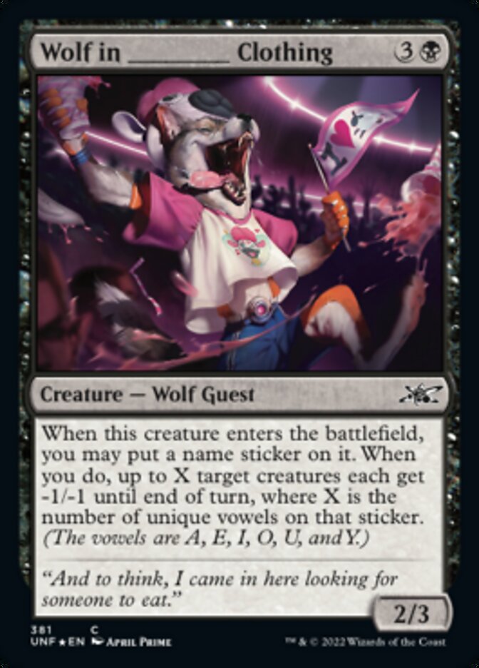 Wolf in _____ Clothing (Galaxy Foil) [Unfinity] | Silver Goblin