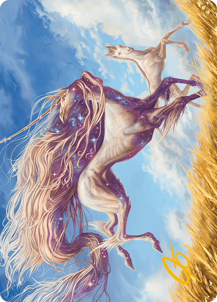 Nyxborn Unicorn Art Card (Gold-Stamped Signature) [Modern Horizons 3 Art Series] | Silver Goblin