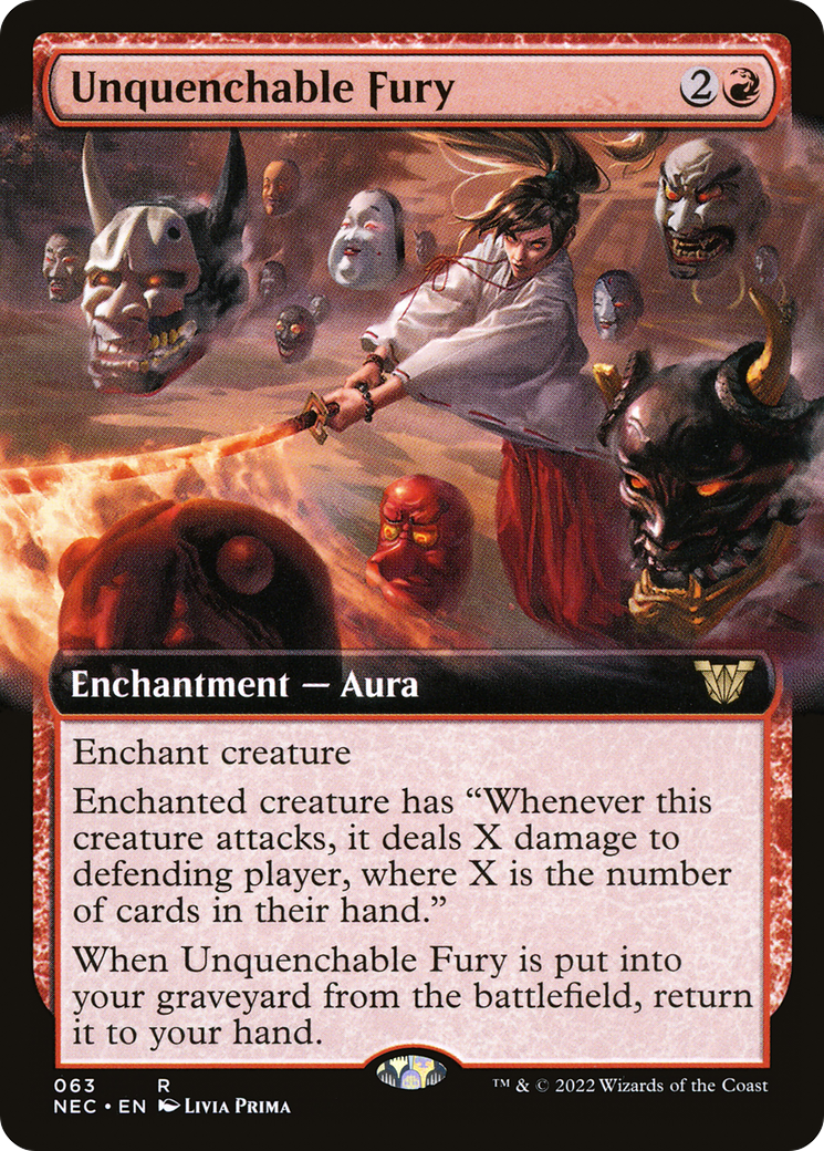 Unquenchable Fury (Extended Art) [Kamigawa: Neon Dynasty Commander]