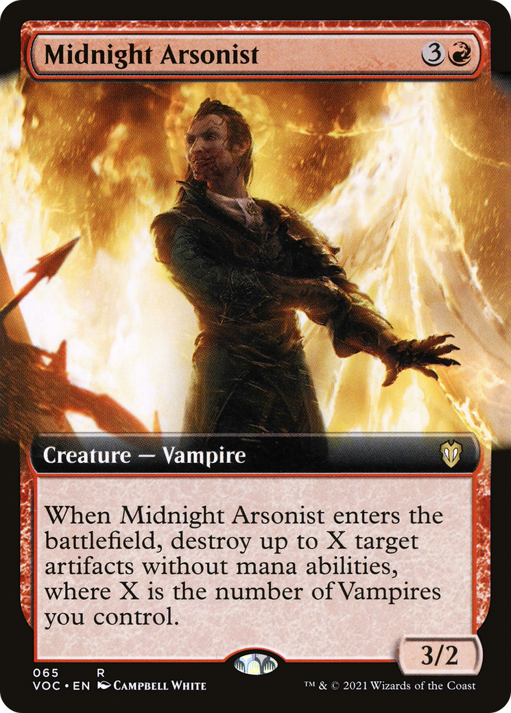 Midnight Arsonist (Extended Art) [Innistrad: Crimson Vow Commander] | Silver Goblin