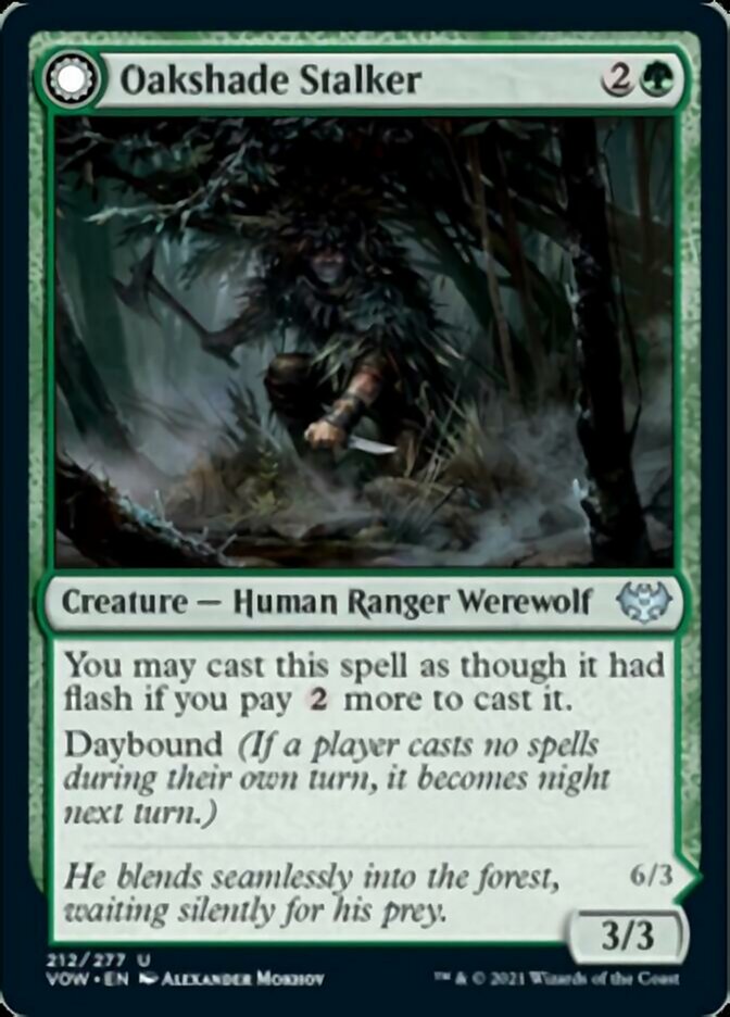 Oakshade Stalker // Moonlit Ambusher [Innistrad: Crimson Vow] | Silver Goblin