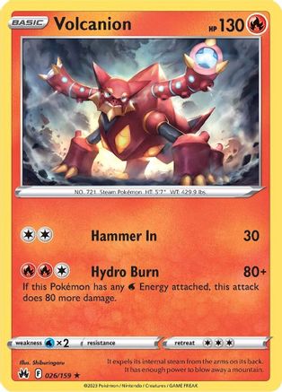 Volcanion (026/159) [Sword & Shield: Crown Zenith] | Silver Goblin