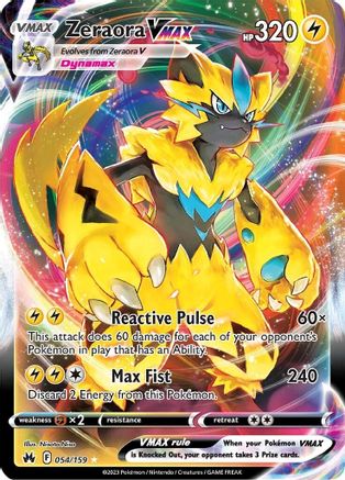 Zeraora VMAX (054/159) [Sword & Shield: Crown Zenith] | Silver Goblin