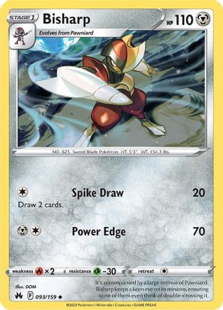 Bisharp (093/159) [Sword & Shield: Crown Zenith] | Silver Goblin