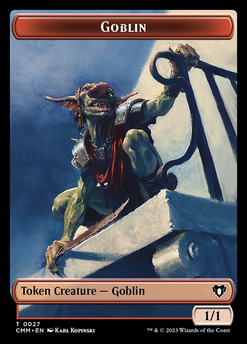 Zombie (0019) // Goblin Double-Sided Token [Commander Masters Tokens] | Silver Goblin