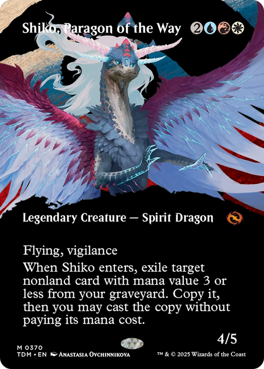Shiko, Paragon of the Way (Borderless) (370) Foil - Tarkir: Dragonstorm