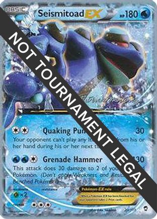 Seismitoad EX (20/111) (Punches 'n' Bites - Patrick Martinez) [World Championships 2015] | Silver Goblin