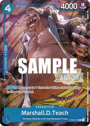 Marshall.D.Teach (Offline Regional 2023) [Winner] [One Piece Promotion Cards] | Silver Goblin