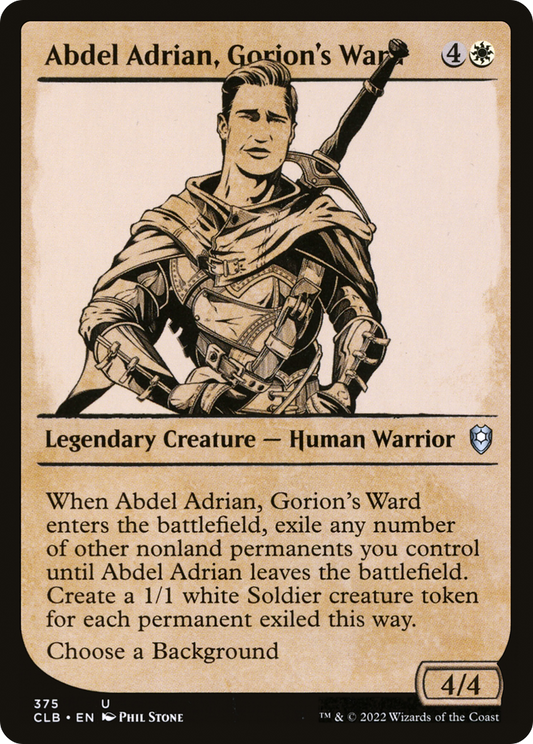 Abdel Adrian, Gorion's Ward (Showcase) [Commander Legends: Battle for Baldur's Gate] Foil