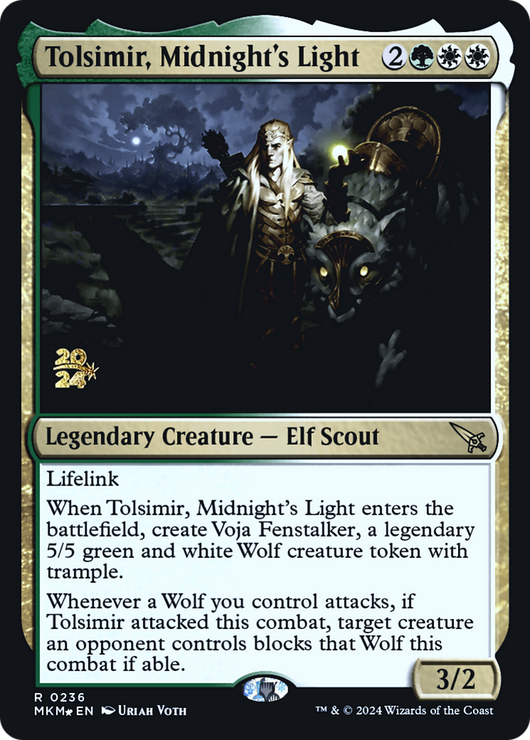 Tolsimir, Midnight's Light [Murders at Karlov Manor Prerelease Promos] | Silver Goblin