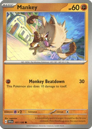 Mankey (107/198) [Scarlet & Violet: Base Set] | Silver Goblin