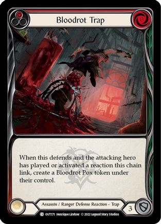 Bloodrot Trap (Red) Rainbow Foil (OUT171) - Outsiders | Silver Goblin