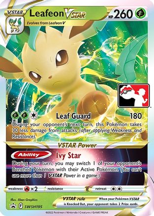 Leafeon VSTAR (SWSH195) [Prize Pack Series Two] | Silver Goblin