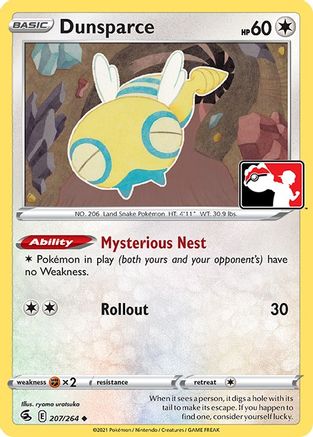 Dunsparce (207/264) [Prize Pack Series Two] | Silver Goblin