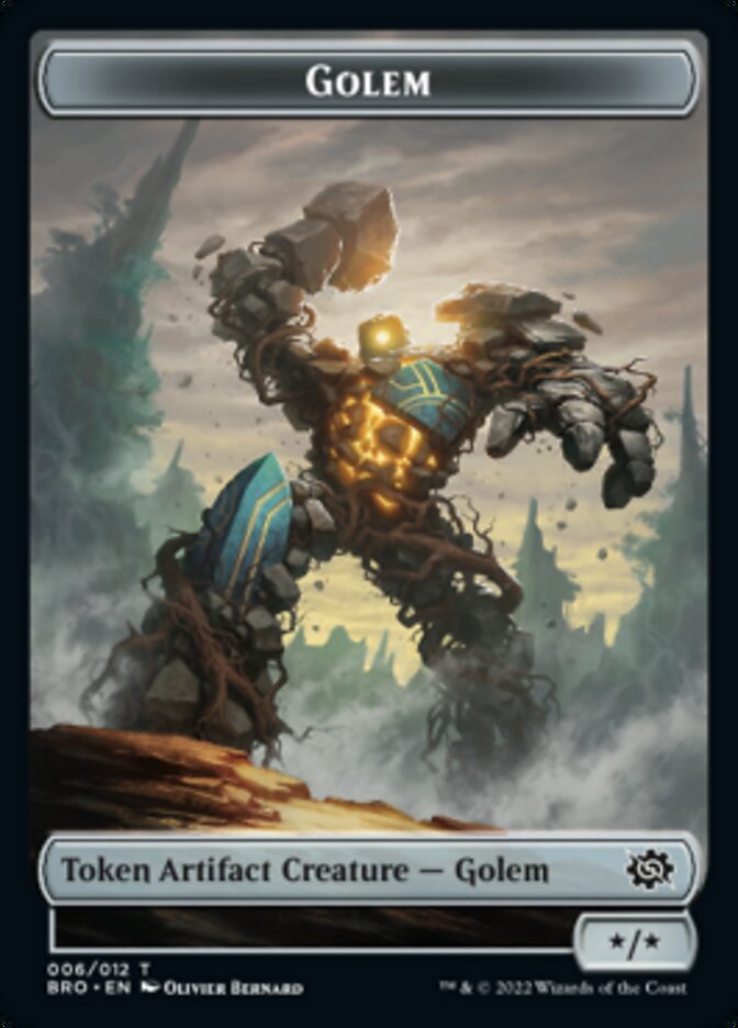 Golem Token [The Brothers' War Tokens] | Silver Goblin