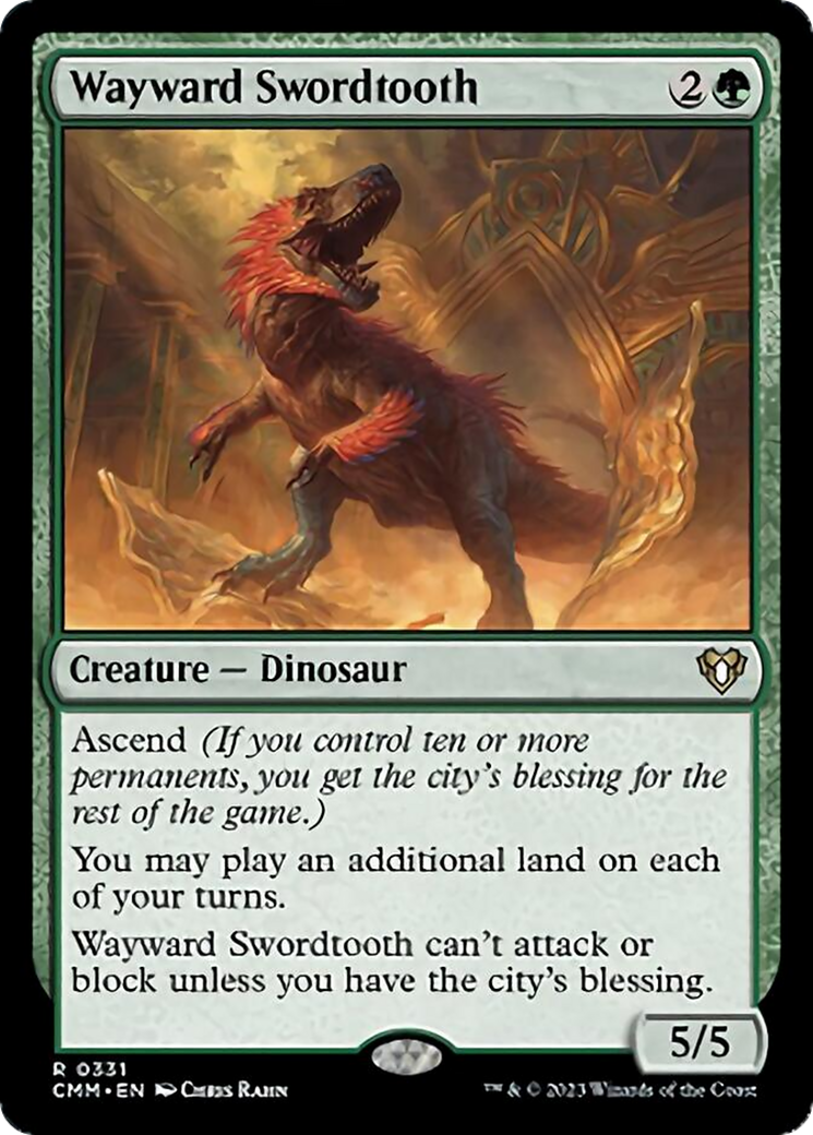 Wayward Swordtooth [Commander Masters] | Silver Goblin