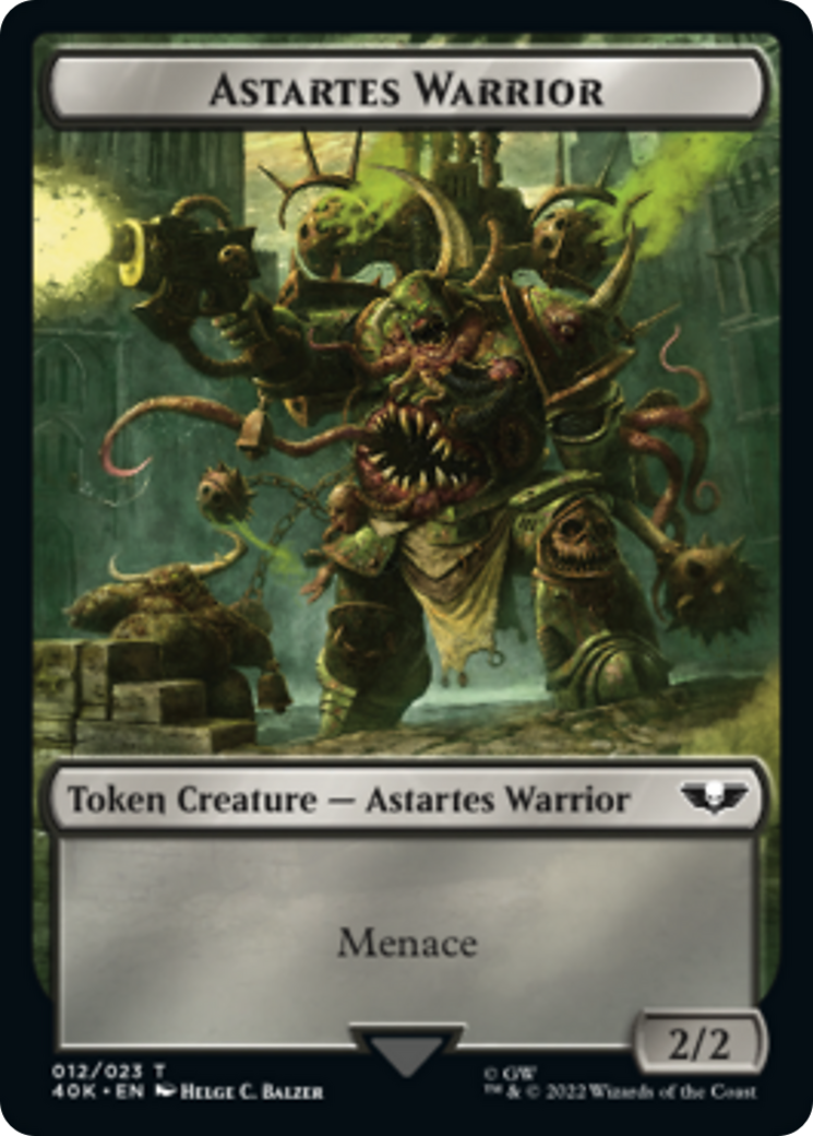 Astartes Warrior // Plaguebearer of Nurgle Double-Sided Token [Warhammer 40,000 Tokens] | Silver Goblin