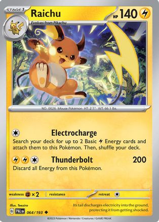 Raichu (64) - Paldea Evolved