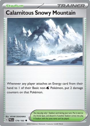 Calamitous Snowy Mountain (174) Reverse Holofoil - Paldea Evolved