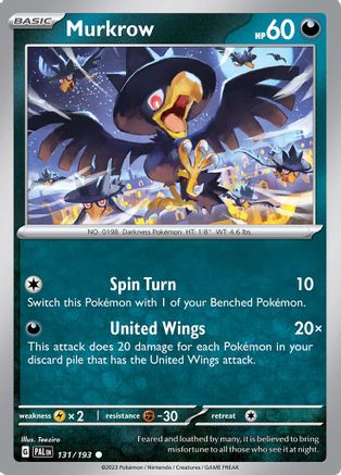 Murkrow (131/193) [Scarlet & Violet: Paldea Evolved] | Silver Goblin